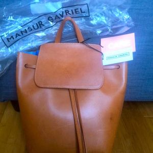 Mansur Gavriel Vegetable Tanned Mini Backpack